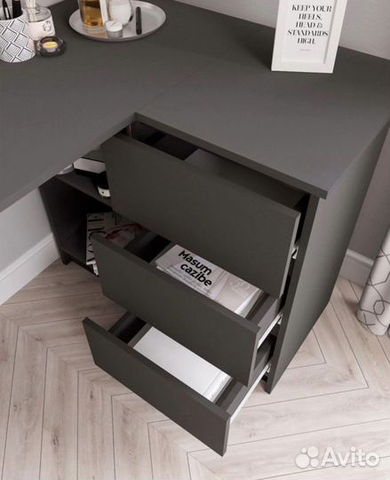 Стол письменный «Мори мс-16» серый