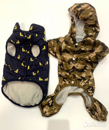 Теплая жилетка & комбинезон пыльник для собаки