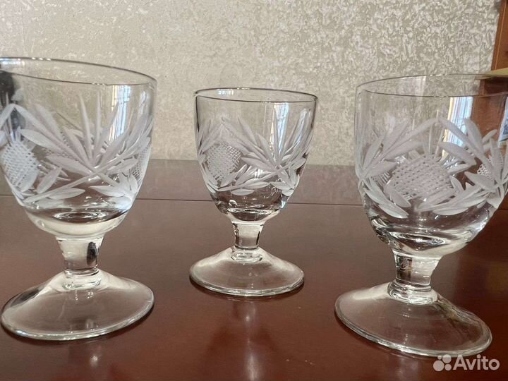 Хрустальные рюмки на ножке СССР