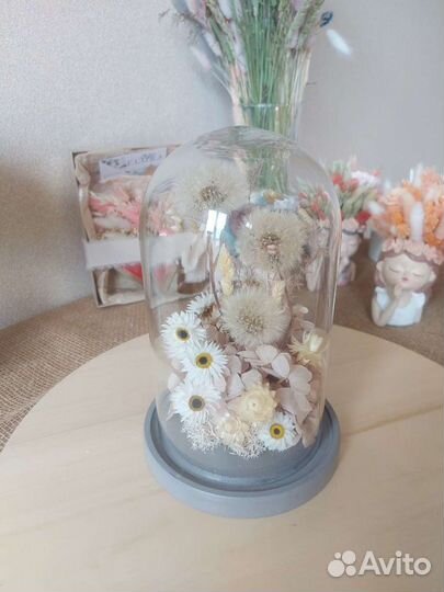 Клош со стаб цветами В подарок