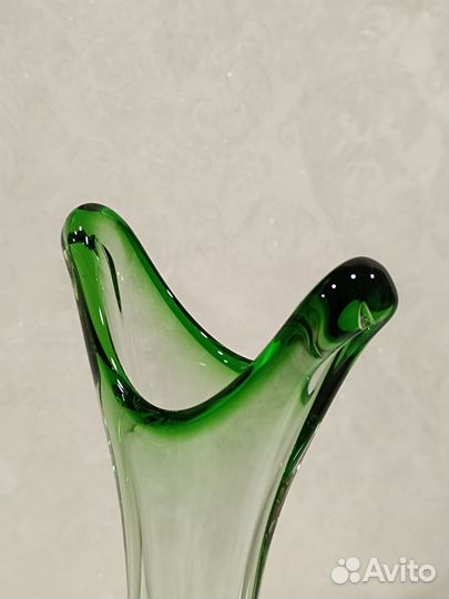 Ваза цветное стекло Чехословакия