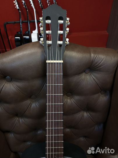 Flight новая классическая гитара чёрного цвета