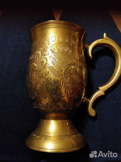 Кружка бронза, гравировка 