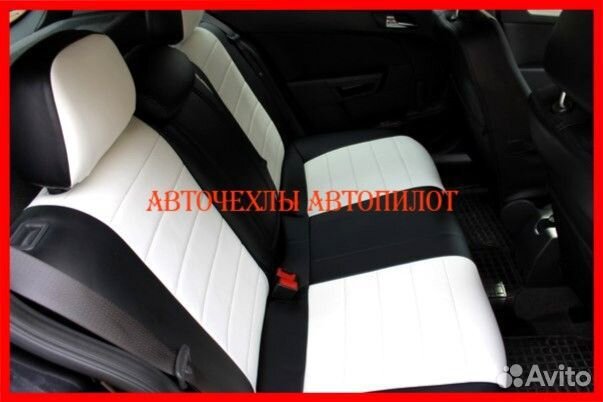Чехлы Автопилот Opel Astra H из экокожи чёрно-белы