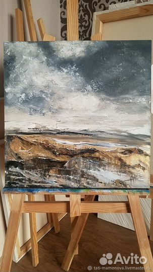 Картина маслом абстрактный пейзаж