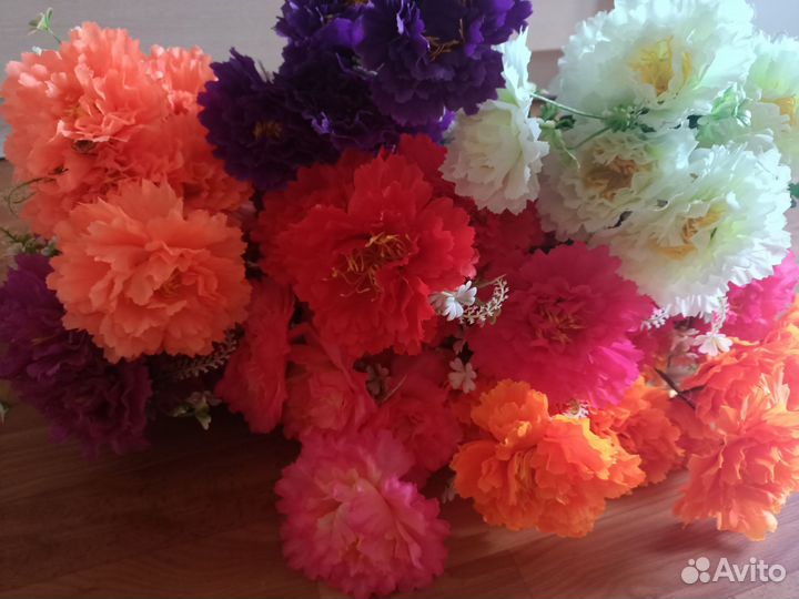 Искусственные цветы, цена за 10 букетов