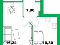 1-к. квартира, 41 м², 2/8 эт.