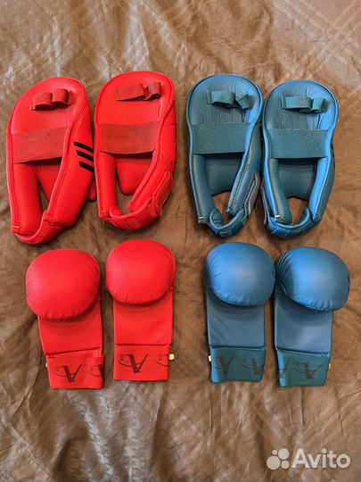 Шингарды aravaza и футы adidas каратэ wkf