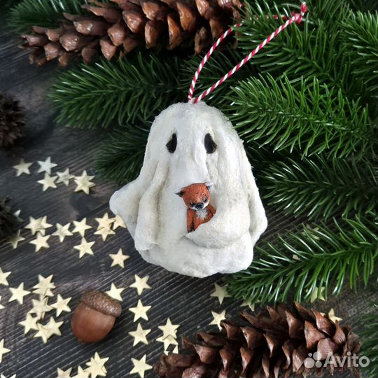 Ватная игрушка привидение