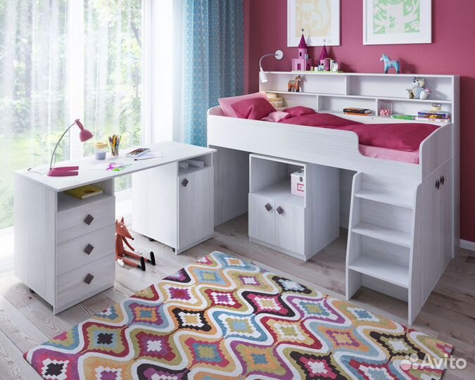 Кровать-чердак Малыш-5. Новая, Любые цвета