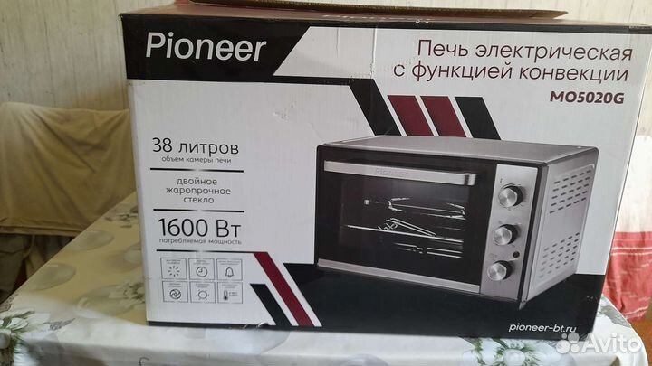 Мини печь Pioneer 1600Вт, 38 л
