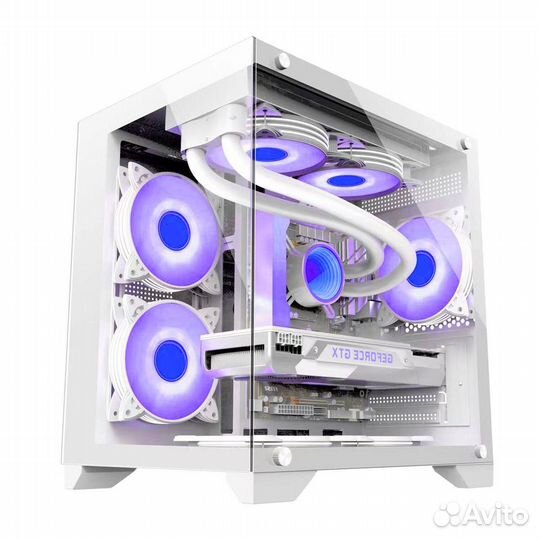 Отличный компьютерный корпус белый M-ATX, ITX