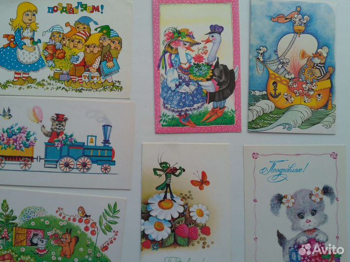 Открытки СССР новые винтаж ретро не подписанные