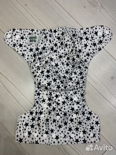 Многоразовый подгузник новый (звезды) + 4 вкладыша