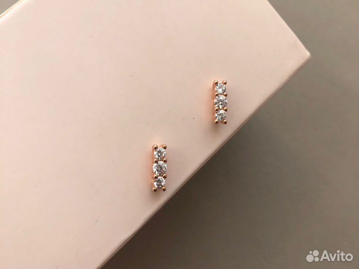 Серьги пардора rose 280725CZ сияющая элегантность