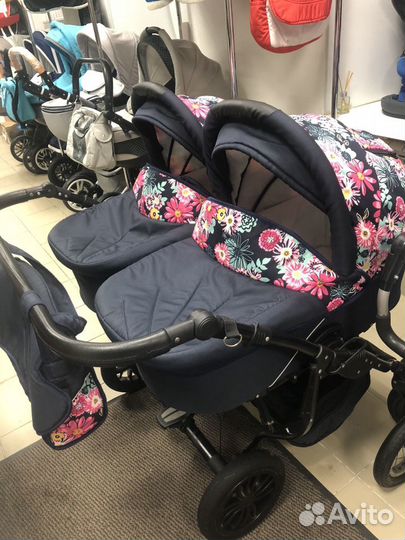 Коляска для двойни indigo Verdi