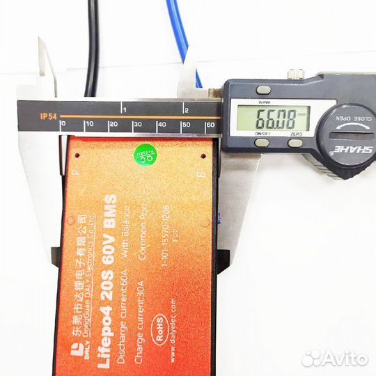 Плата балансировки daly BMS 20S (60V) 60А LiFePo4