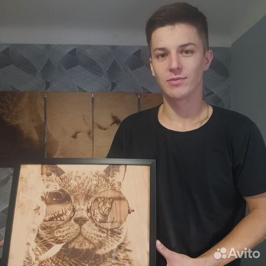 Портрет по фото. Выжигание на заказ