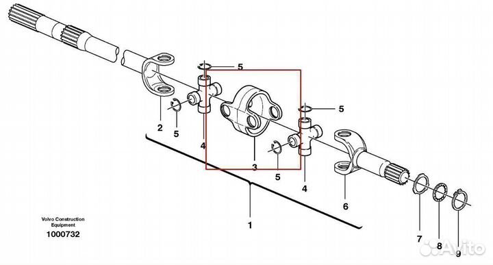 CA0519056 Фланец муфта соединительная полуоси