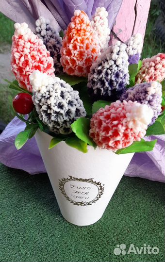 Мыло ручной работы букет сирени