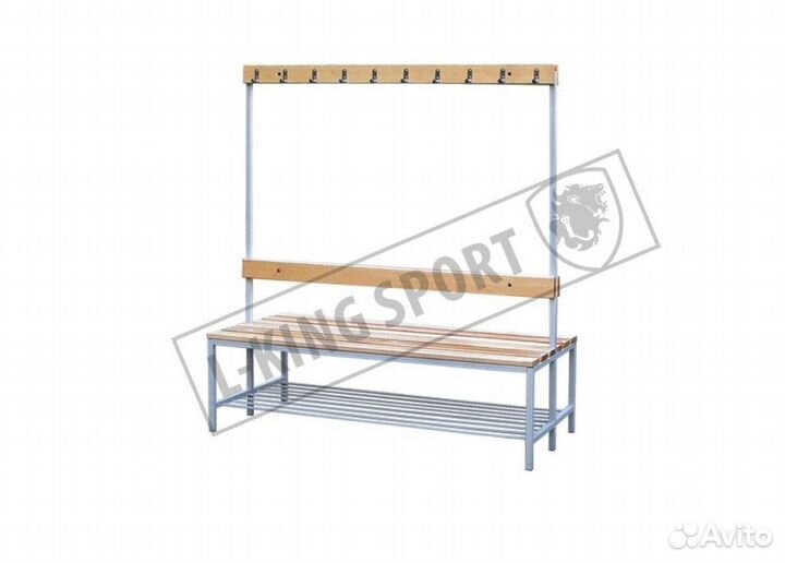 Скамейка гардеробная с вешалкой, полкой для обуви