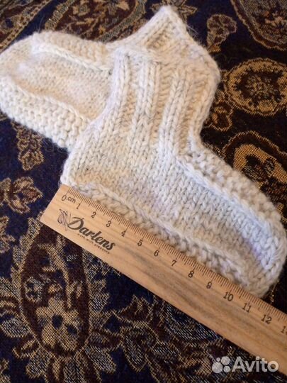 Пинетки шерстяные детские вязаные