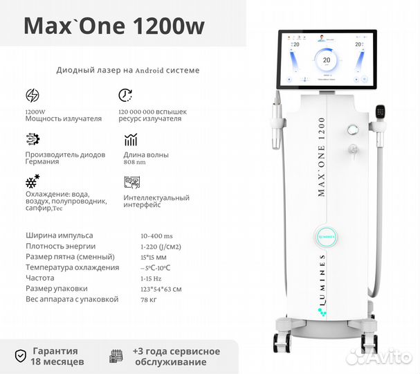 Аппарат для эпиляции Люминес. MaxOne 1200