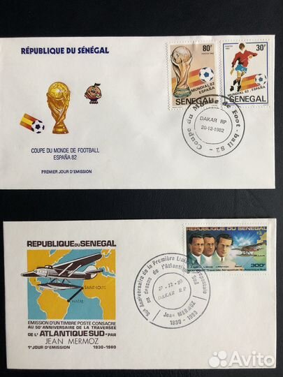 Конверты первого дня Сенегал лимитированная серия