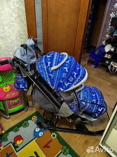 Детские санки коляска