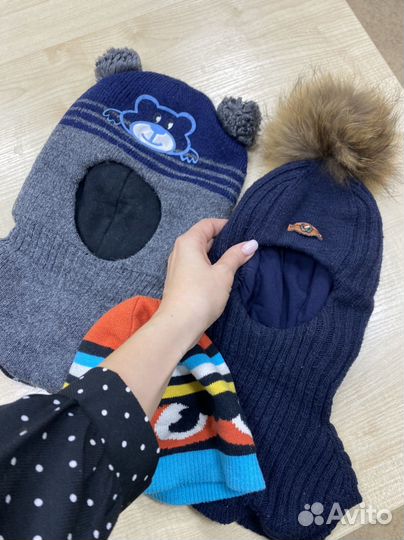 Шапка шлем, варежки, зимние штаны, ботинки