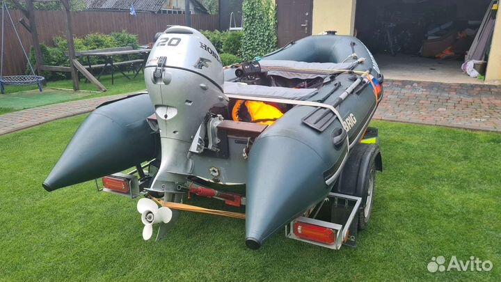Резерв Лодка RIB brig 360 с мотором Honda BF20