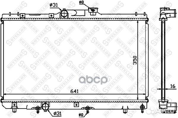 10-25189-SX радиатор системы охлаждения Toyota
