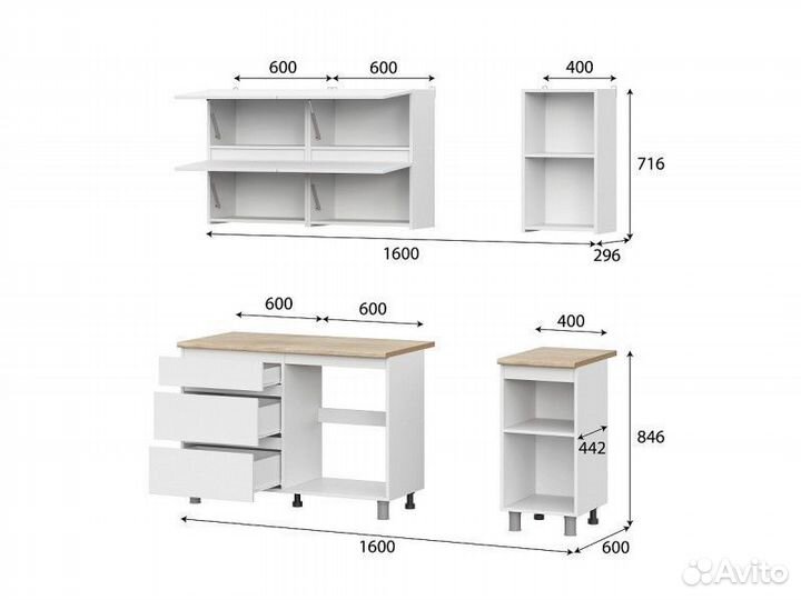 Прямая кухня IKEA 1,6 м
