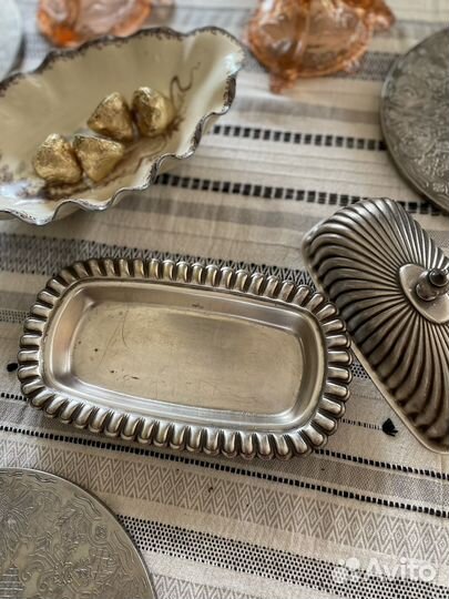 Масленка винтаж серебрение
