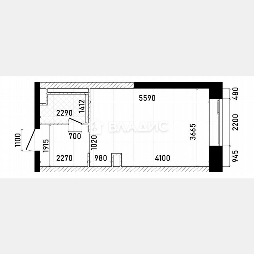 Квартира-студия, 27 м², 5/26 эт.