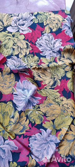 Отрез ткани шелк натуральный крепдешин.Цена за м