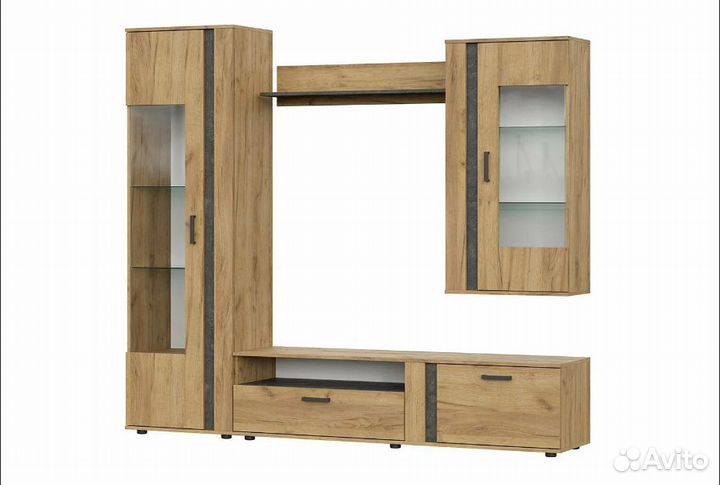 Модульная гостиная мгс1 Дуб золoтoй/Камeнь