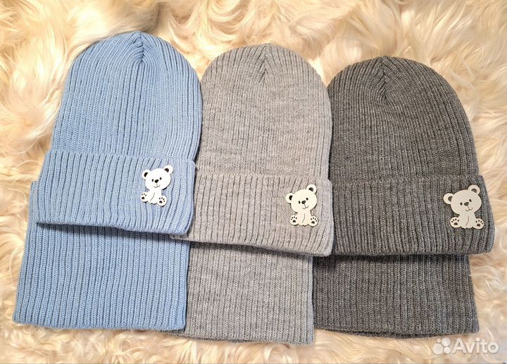 Ma cherie Комплект Детские утепленные шапки зима