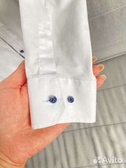 Белая рубашка для мальчика 146