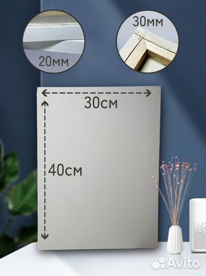 Холст на подрамнике грунтованный