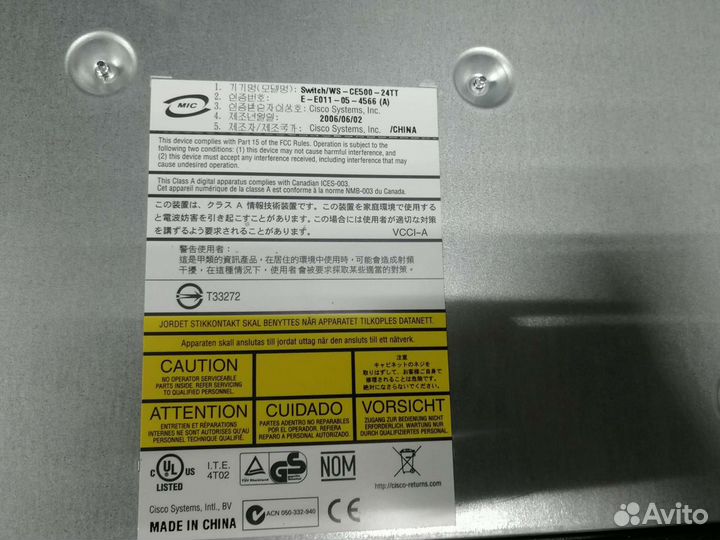 Коммутатор Cisco WS-cе500-24tт