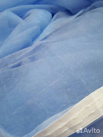 Новый тюль органза ш5м в2.8м голубой