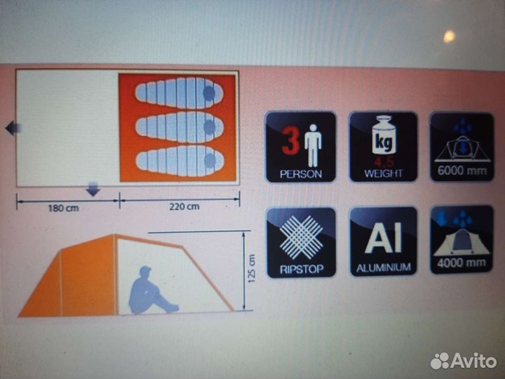Новая палатка norfin helin 3 ALU NS