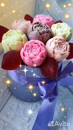 Букет из шоколадных пионов