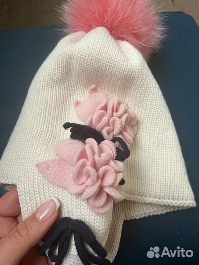 Шапка зимняя для девочки 52 54