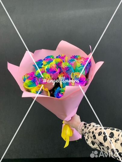 Радужные розы