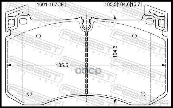 Колодки тормозные передние сeramic 1601167CF