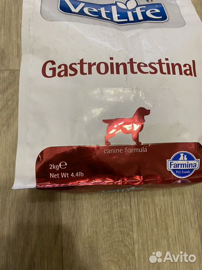 Сухой корм для собак VetLife Gastrointestinal 2кг