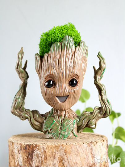 Декоративное кашпо/ горшок для цветов, суккулентов