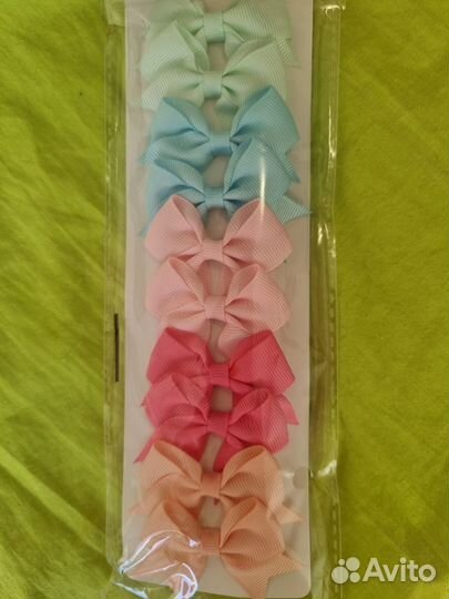 Заколки бантики детские 10 шт